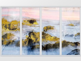 现代简约金山日出移门