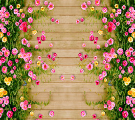 花朵彩印地毯循环图