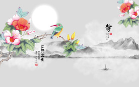花鸟背景墙