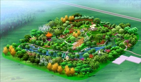 游园绿化效果图 游园效果图