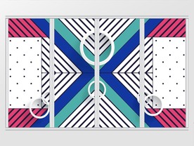 时尚现代简约抽象移门