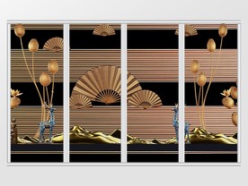 新中式古典移门