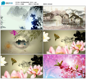 渔舟唱晚 舞台背景视频成品素材