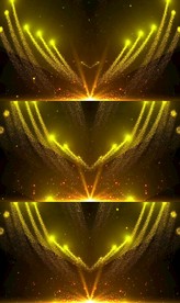 金色粒子上升大气舞台背景