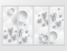 现代简约剪纸移门