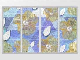 欧式几何树轮珍珠植物移门