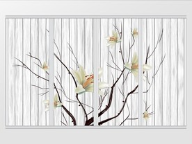 时尚枝干玉兰花移门