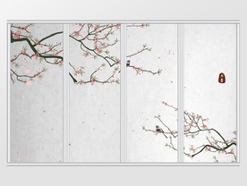 新中式手绘花鸟图移门
