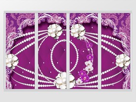 珍珠花朵高雅大气移门