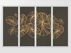 现代简约金属荷叶移门