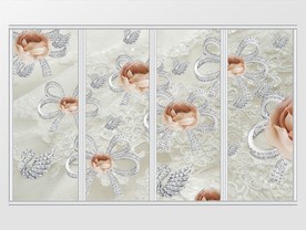 大气珠宝花卉蕾丝移门