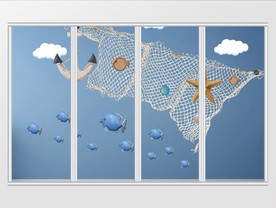 地中海风格儿童房移门
