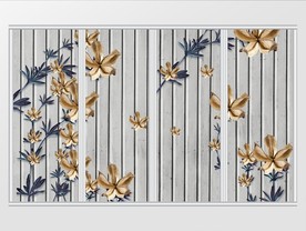 现代创意花朵移门