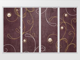 现代风树藤珍珠移门