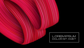 炫彩质感商业综合体海报扭曲图形