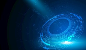 蓝色智能科技科幻炫光背景