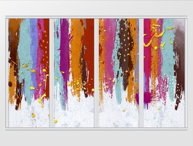 现代简约手绘水彩涂鸦移门