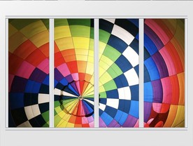 几何彩色色块移门