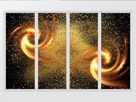 金色炫酷光效移门