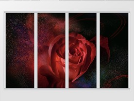 时尚简约炫彩花移门