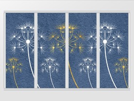 唯美金色蒲公英移门