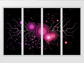 现代简约时尚炫彩花纹移门