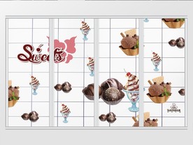 现代可爱甜品移门