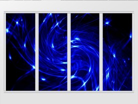 蓝色炫酷光效灯光移门