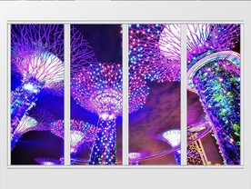 炫酷彩色灯3D立体光塔移门