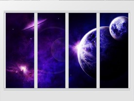 3D太空梦幻星球移门