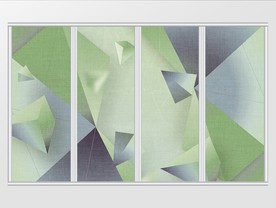 简约布纹绿色移门