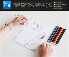 高档唯美意境VI样机一键贴图