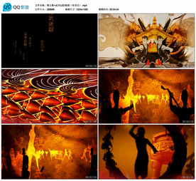 武术操表演 舞台大屏背景视频