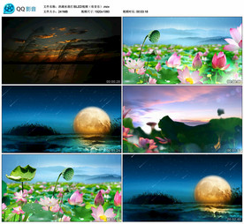 洪湖水浪打浪 舞台背景视频成品