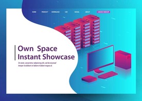 自有空间网络服务器插画设计