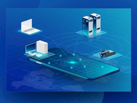 智能科技云存储信息实时同步插画