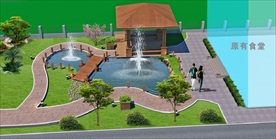 园林庭院水系图