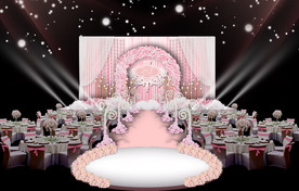粉色婚礼仪式区
