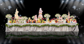 分层婚礼甜品桌