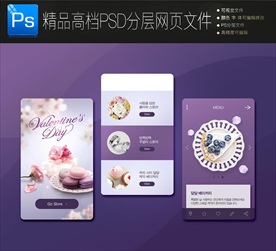 简约时尚现代手机界面PSD模板