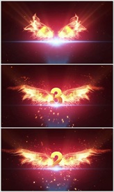 紫色翅膀倒计时婚宴婚庆LED