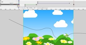 蝴蝶飞引导线遮罩变形补间13秒