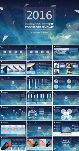 星空背景IOS风动态PPT模板