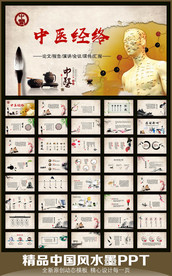 中医经络动态PPT模板