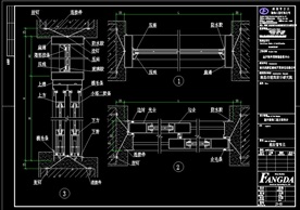 推拉窗剖面图cad