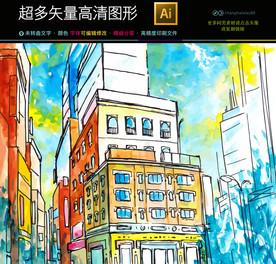 矢量抽象油画装饰画高清无框画