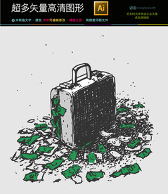 矢量抽象油画装饰画高清无框画