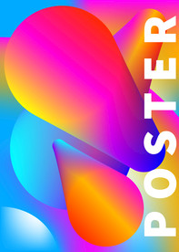 炫彩商业综合体海报几何图形