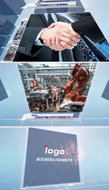 简洁大气三维图文业绩展示