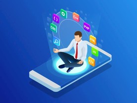 矢量手机应用编程开发插画设计